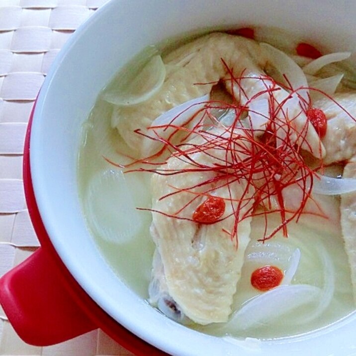 クイックボウルで簡単 手羽先でサムゲタン風スープ レシピ 作り方 By はぁぽじ 楽天レシピ